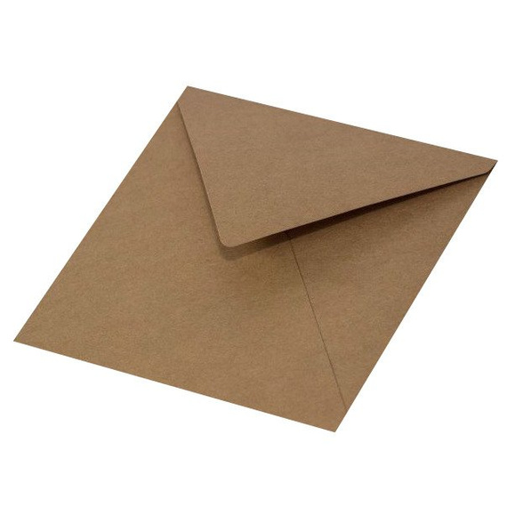 Koperta do kartki kraft 15x15 - Rzeczy z papieru