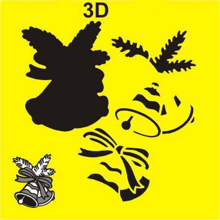 Maska / szablon 16x16cm - Dzwonki