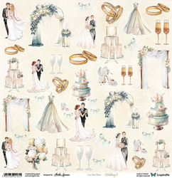 Papier 30x30 - ScrapAndMe - Wedding 2 - arkusz do wycinania