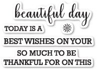 Wykrojnik+stempel - Memory Box - Perky Beautiful Day