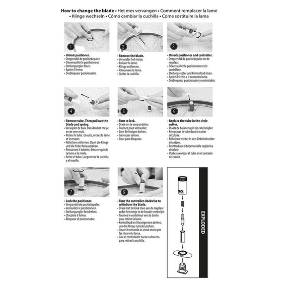 Wymienne ostrza do narzędzia do wycinania okręgów - Vaessen Creative