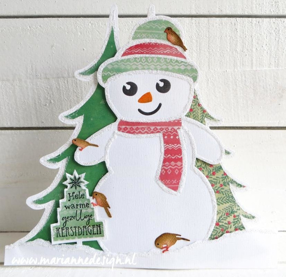 Szablon - Marianne Design - Snowman / bałwan