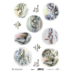 Papier do scrapbookingu A4 - TAG0177 zimowe widoczki