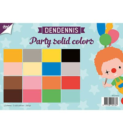 Zestaw papierów do scrapbookingu A4 - Joy! Crafts - 6011/0553 Dendennis Party solid colors