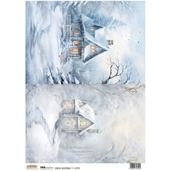 Papier ryżowy A4 - Scraplove - Snow Winter 1 - Śnieżna zima