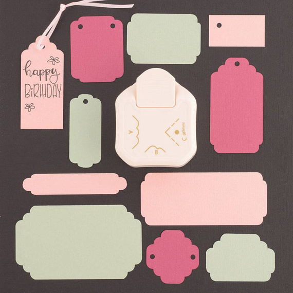 Dziurkacz ozdobny narożnikowy 3w1 - Etykiety, tagi - Vaessen Creative