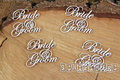 Tekturka - Bride and Groom - zestaw 4 napisów - Scrapiniec