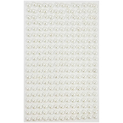 Perełki samoprzylepne kremowe 6mm - 260szt