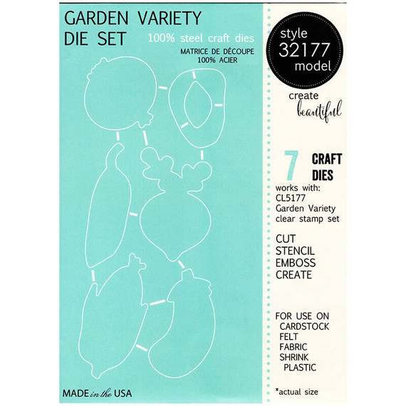 Wykrojnik + stempel - Memory Box - Garden Variety - warzywa