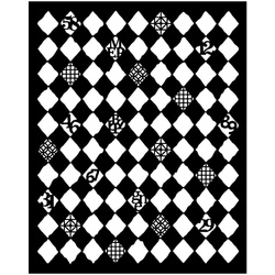 Szablon mix media 3D 20x25cm - Furry Friends tło romby - Stamperia