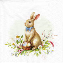 Serwetka do decoupage 33x33cm - Easter Friend Hopper zajączek wielkanocny
