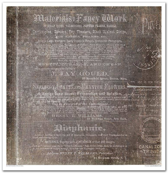 Zestaw papierów do scrapbookingu 30x30 - Secrets of the old diary vintage stare zdjęcia