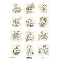 Papier ryżowy do decoupage ITD-R1694 anioły