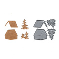 Wykrojnik - Memory Box - Country House - domek, choinki