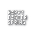 Wykrojnik - Memory Box - napis Happy Easter Spring