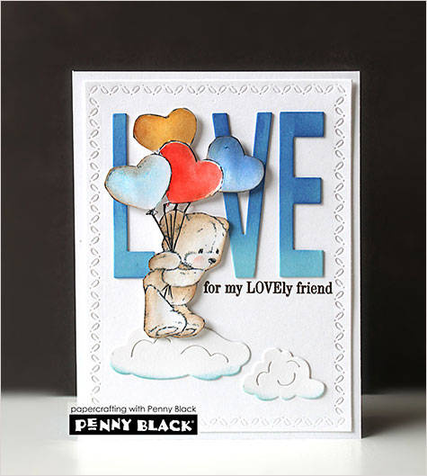 Wykrojnik - Penny Black - Love and Roses róże