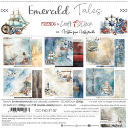 Zestaw papierów do scrapbookingu 20x20 - Craft o'clock - Emerald Tales