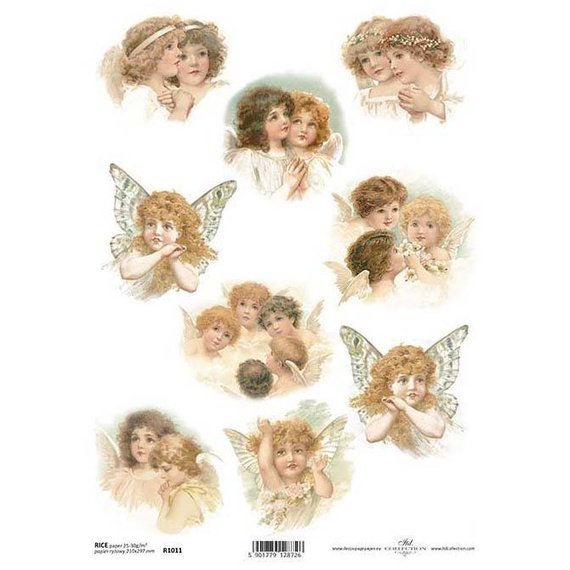 Papier ryżowy do decoupage ITD-R1011 anioły