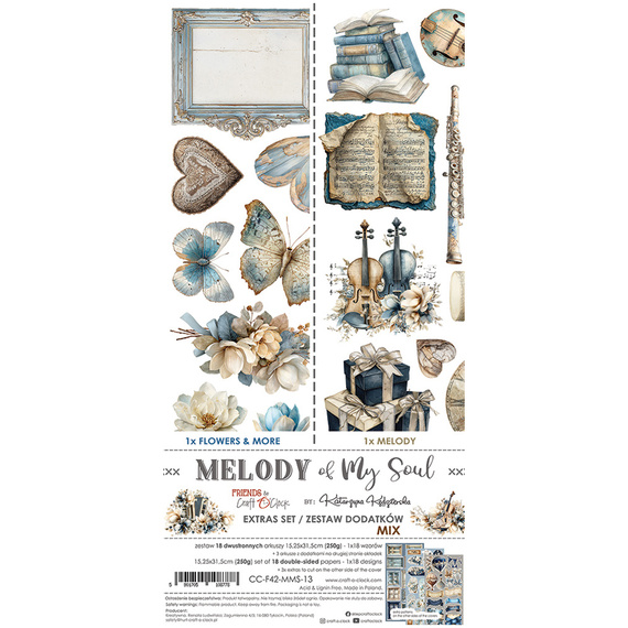 Zestaw dodatków do scrapbookingu - Craft o'clock - Melody of My Soul - MIX