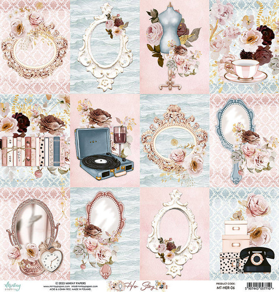Papier do scrapbookingu 30x30 - Mintay - Her Story 06