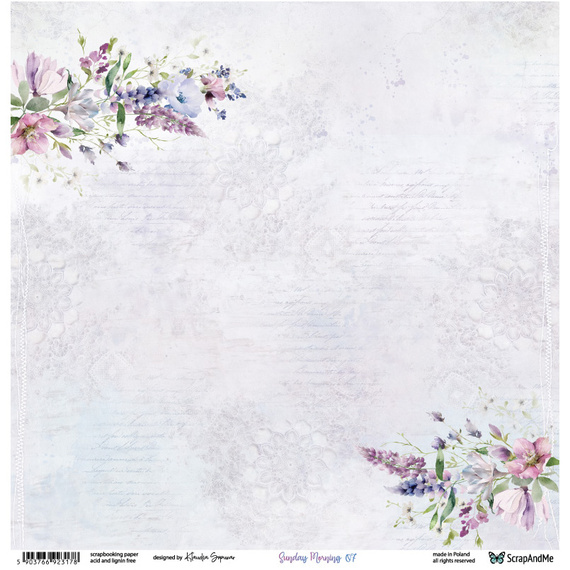 Papier do scrapbookingu 30x30 - ScrapAndMe - Sunday Morning 07/08