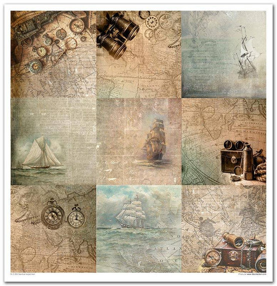 Zestaw papierów do scrapbookingu 30x30 - Nautical expedition