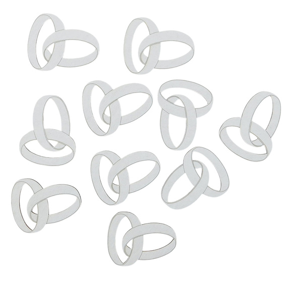 Tekturka - Stalowa miłość - Obrączki 10szt - Kreatywna Pracownia