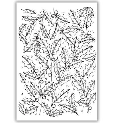 Stempel polimerowy - Julie Hickey - Jolly Holly Christmas ostrokrzew