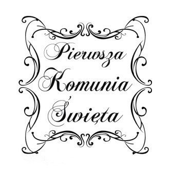 Stempel polimerowy - Pierwsza Komunia Święta - ramka - Agateria