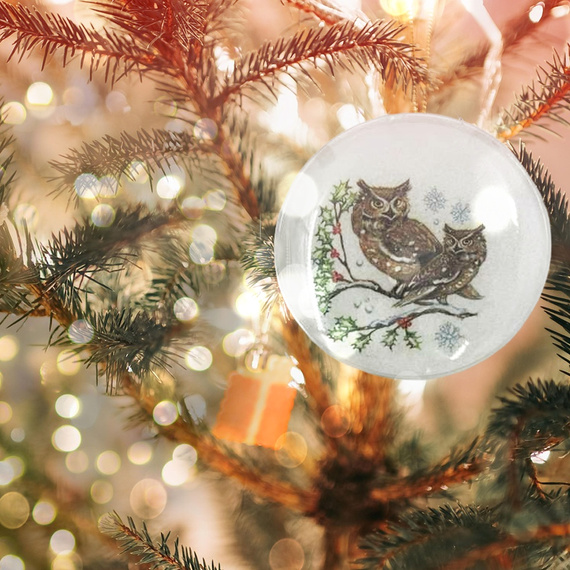 Zestaw startowy do decoupage medaliony zwierzęta zima