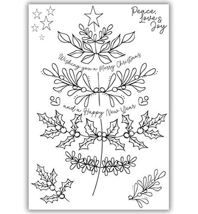 Stempel polimerowy - Julie Hickey - Oh Christmas Tree choinka