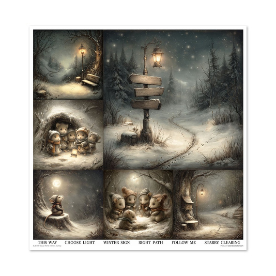 Zestaw papierów do scrapbookingu 30x30 - Mouse World - Winter Journey - Itd Collection