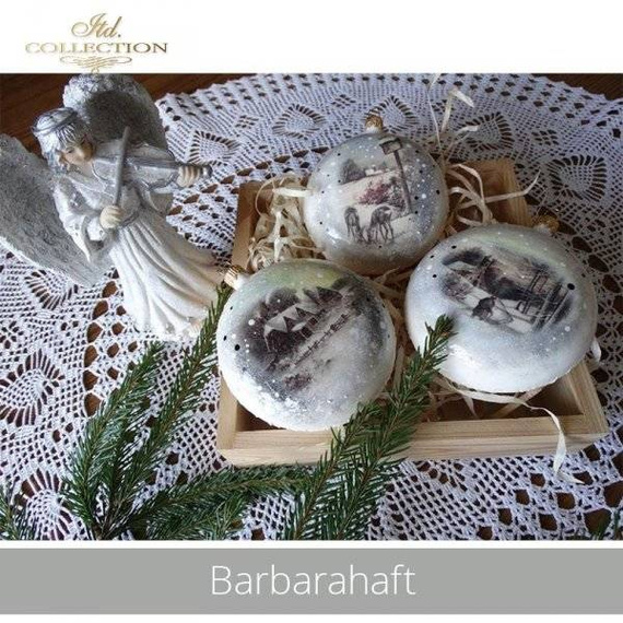 Papier ryżowy do decoupage ITD-R0994 zimowe widoczki