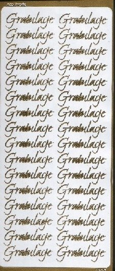 Naklejka ozdobna GRATULACJE złota