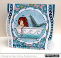 Stempel - Penny Black - Mermaid bath syrenka w wannie
