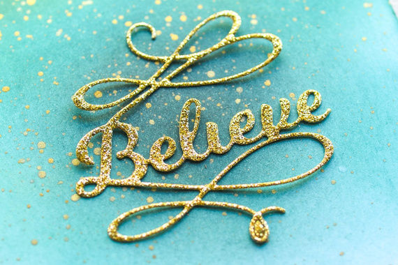 Wykrojnik - Poppystamps - Believe Flourish