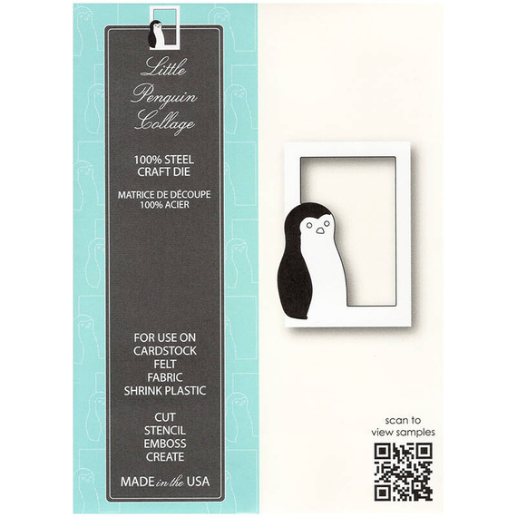Wykrojnik - Memory Box - Little Penguin Collage ramka z pingwinem