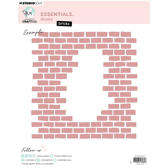 Maska mix media - StudioLight - Bricks cegły murek