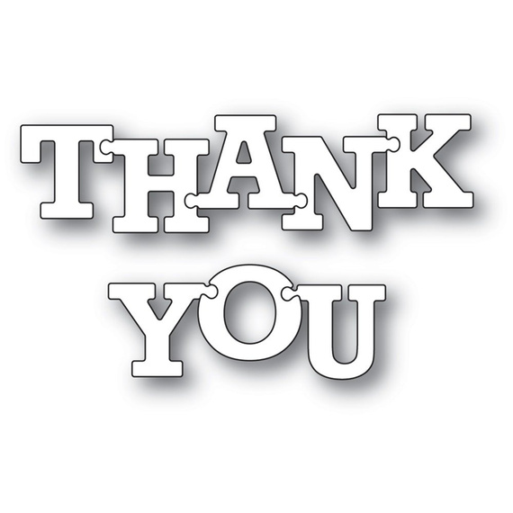 Wykrojnik - Memory Box - Thank You Puzzle Letters