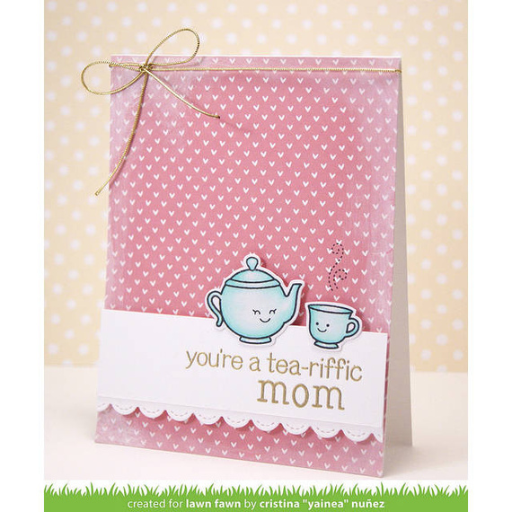 Wykrojnik - Lawn Fawn - Best Pun Ever - lody, dzbanek, puchar