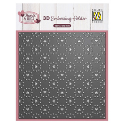 Folder do embossingu - Nellie's Choice - EF3D103 serce i kropki