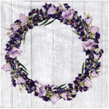 Serwetka do decoupage 33x33cm - Couronne de Lavande wianek z lawendy