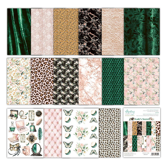 Zeszyt uzupełniający papierów do scrapbookingu 15x20 - Mintay - Lady's Secret