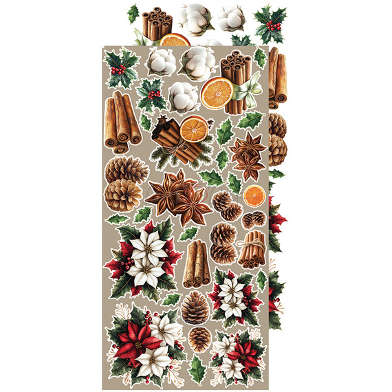 Zestaw dodatków do scrapbookingu - Craft o'clock - Oh Christmas Night - Flowers & More