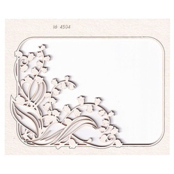Tekturka - Lilly of the valley - rectangle frame 01 - prostokątna ramka 01 SC