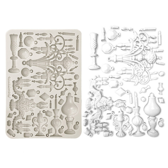 Foremka silikonowa - Stamperia - Masquerade świeczniki