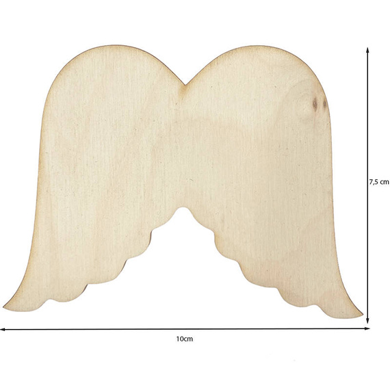Skrzydełka drewniane do aniołków 10 x 7,5cm