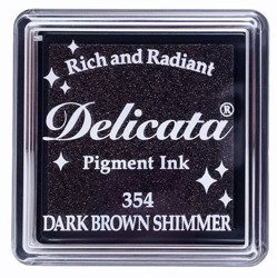 Tusz metaliczny Delicata Small - Dark Brown Shimmer - ciemny brąz