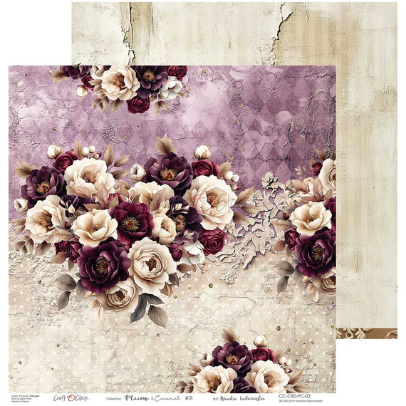 Zestaw papierów do scrapbookingu 30x30 - Craft o'clock - Plum & Caramel
