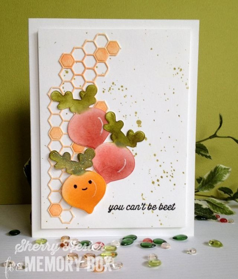 Wykrojnik + stempel - Memory Box - Garden Variety - warzywa